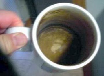 Dirty coffee cup